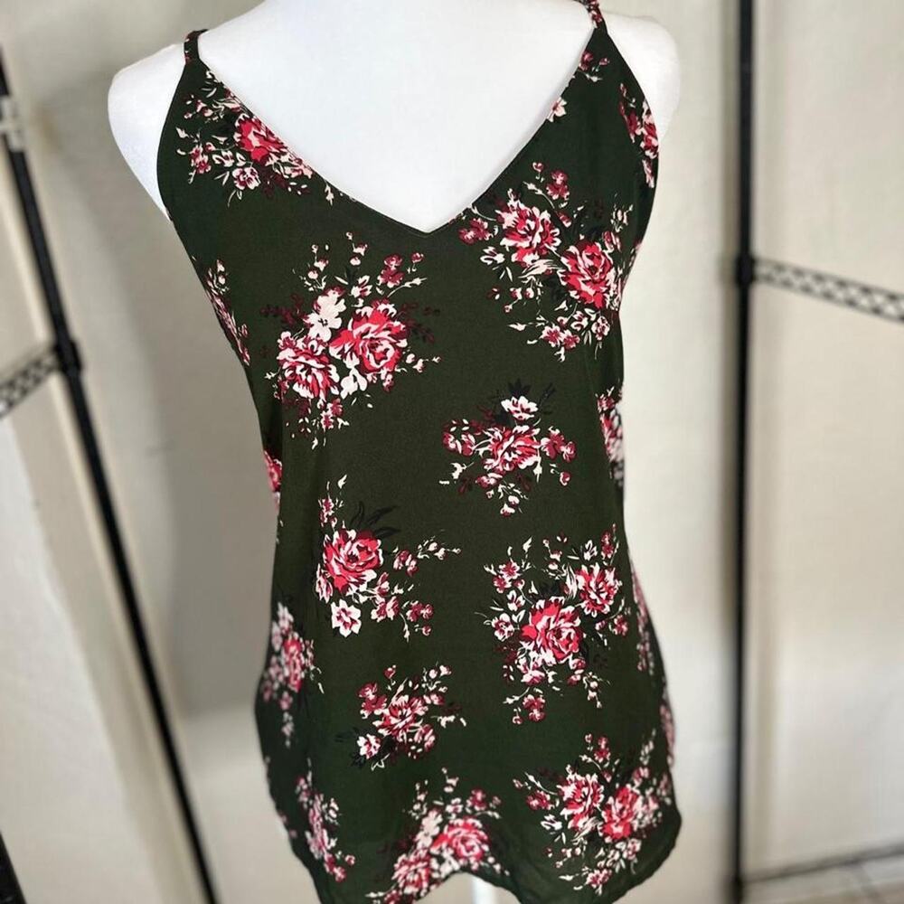 Cotton on green floral cami